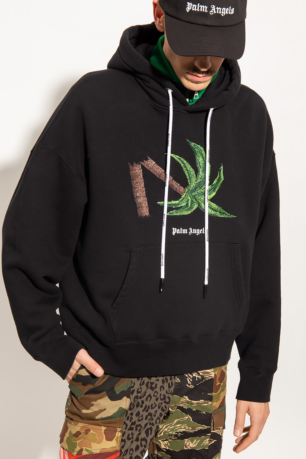 Black Logo hoodie Palm Angels - SchaferandweinerShops Tonga